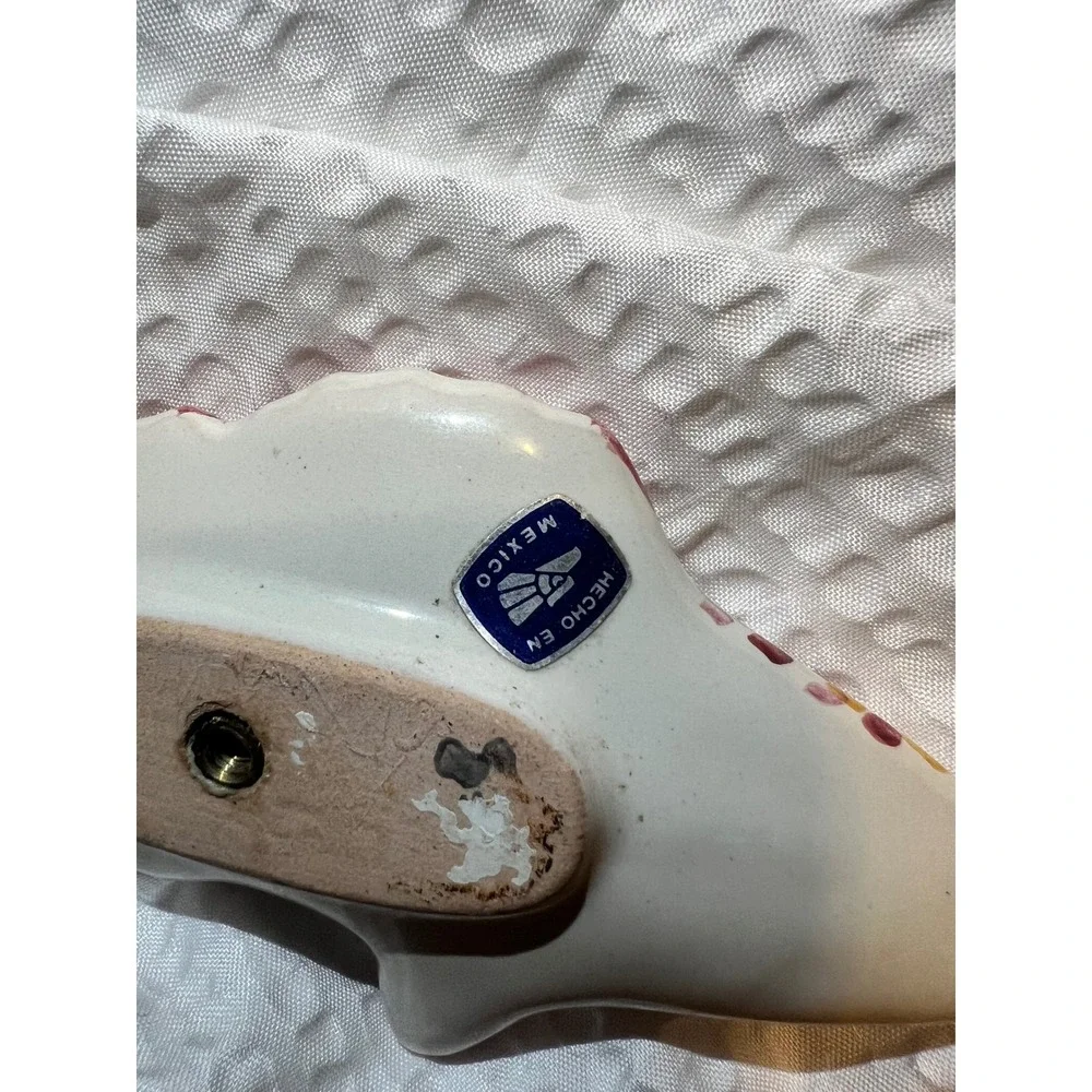 MacKenzie-Childs‎ Ceramic Fish Knob 5in Colorful Checker Pink Pull Handle